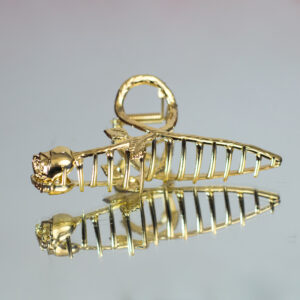 Gold Rose Infinity Metal Claw Clip (Large)