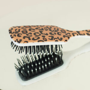 Small Leopard print detangling hair brush