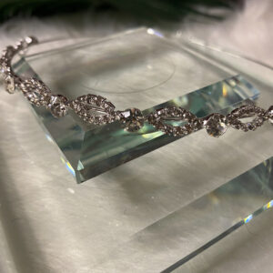 Silver alice band with rhinestones